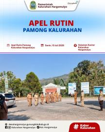 APEL RUTIN PAMONG KALURAHAN HARGOMULYO